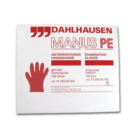 100 St&uuml;ck Einmal-PE-Handschuhe Damen in Spenderbox