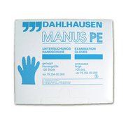 100 St&uuml;ck Einmal-PE-Handschuhe Herren in Spenderbox