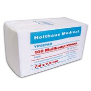 100 St&uuml;ck YPSIPAD 7,5 x 7,5 cm Mullkompressen unsteril