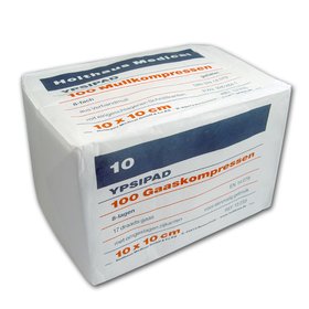 100 St&uuml;ck YPSIPAD 10 x 10 cm Mullkompresse unsteril