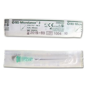 100 St&uuml;ck Einweg-Kan&uuml;le BD Microlance 3 Nr. 2 gr&uuml;n 0,8 x 40 mm (21G)