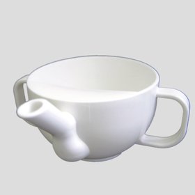 Dr. Junghans Krankentasse Schnabeltasse 2 Henkel 250 ml weiss