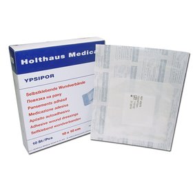 10 St&uuml;ck YPSIPOR Wundverband Pflaster steril 10 x 10 cm