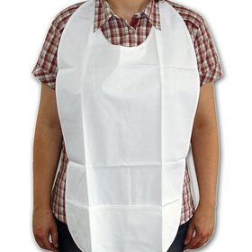 L&auml;tzchen Essl&auml;tzchen ca. 54 x 40 cm gross f&uuml;r Erwachsene PVC-Folie mit Kr&uuml;melfach