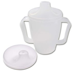 Dr. Junghans Schnabelbecher 2 Griffe 2 Deckel (4/12 mm) transparent milchig