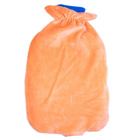 Dr. Junghans Gummi-W&auml;rmflasche Halblamelle 2,0 Liter mit Bezug orange