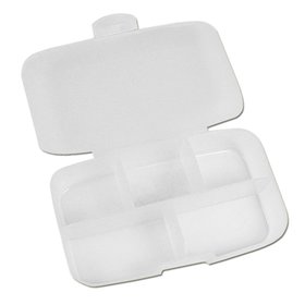 Original Buchsteiner Pillendose Tablettenbox wei&szlig; Klickbox PillMaster