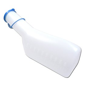 Urinflasche f&uuml;r M&auml;nner 1 Liter mit Deckel blau