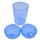 Trinkbecher Schnabelbecher ohne Griff 2 Deckel (4/12) blau transparent