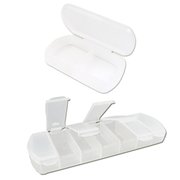 Set: 1 x Pillendose "Duo" milchig tansparent +...