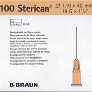 100 St&uuml;ck Einweg-Kan&uuml;le B. BRAUN Sterican 19G...