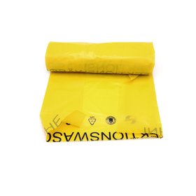 DEISS Infektionsw&auml;schesack gelb-transparent mit Aufdruck - 20 St&uuml;ck auf Rolle