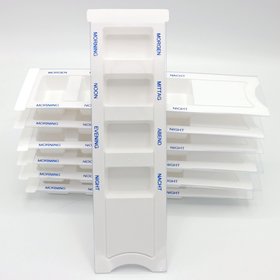 7 St&uuml;ck medimex Medikamentendispenser wei&szlig; mit Schiebedeckel